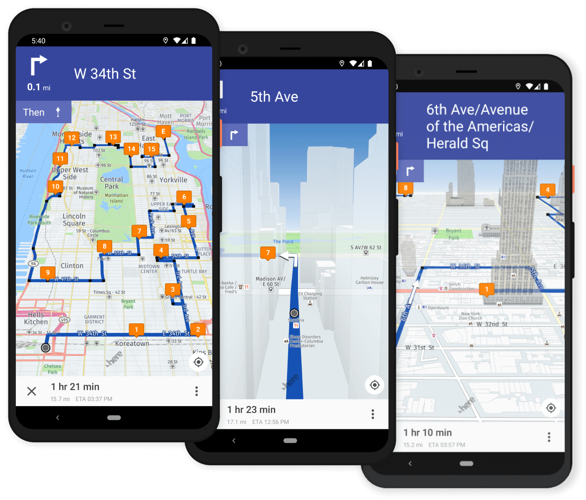 Navigation à arrets multiples par guidage vocale et Tracking