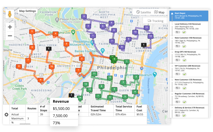 Set maximum revenue limit settings per route