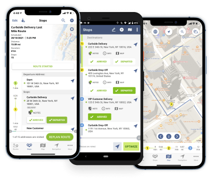 Route optimization software for curbside delivery