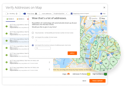 Field service route planning with SmartZone routing