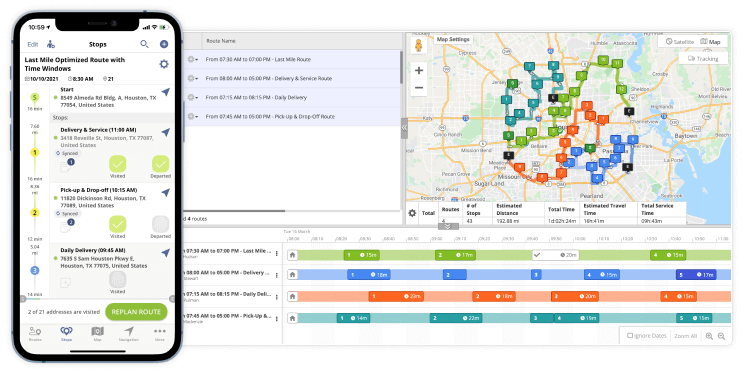 Route for specific time windows at customer locations